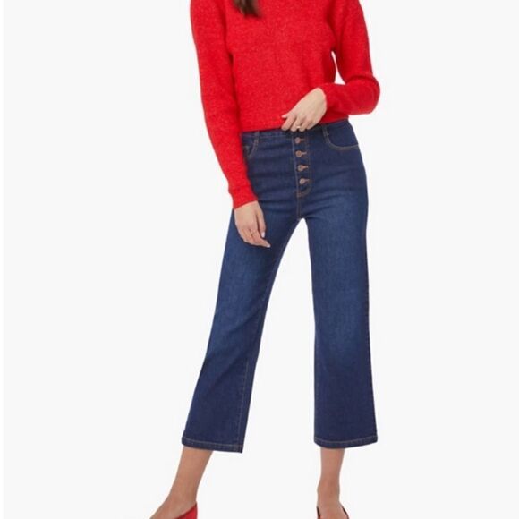 Justfab Button Fly Straight Leg Jeans Rinse Wash 29 NWT and in packaging - Picture 5 of 10